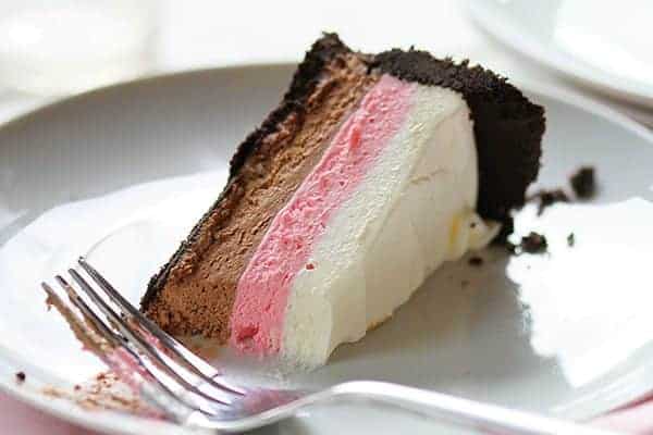 那不勒斯芝士蛋糕！香草，草莓和巧克力不烤芝士蛋糕！