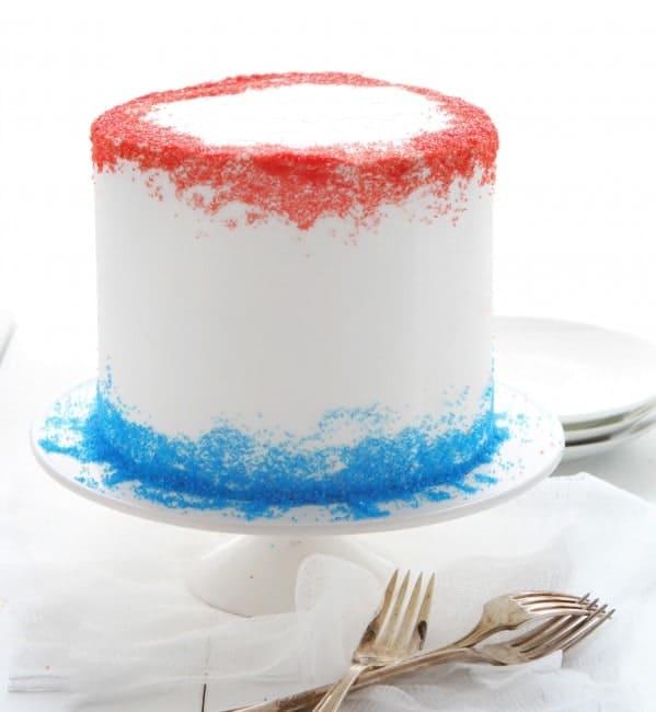 红白蓝惊喜蛋糕!