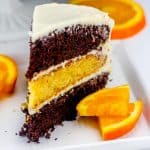 巧克力和橙色蛋糕