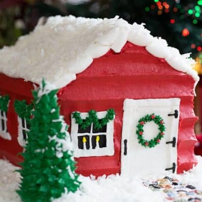 圣诞老人的房子！！！#Christmas #ChristmasCake #baking #Cake